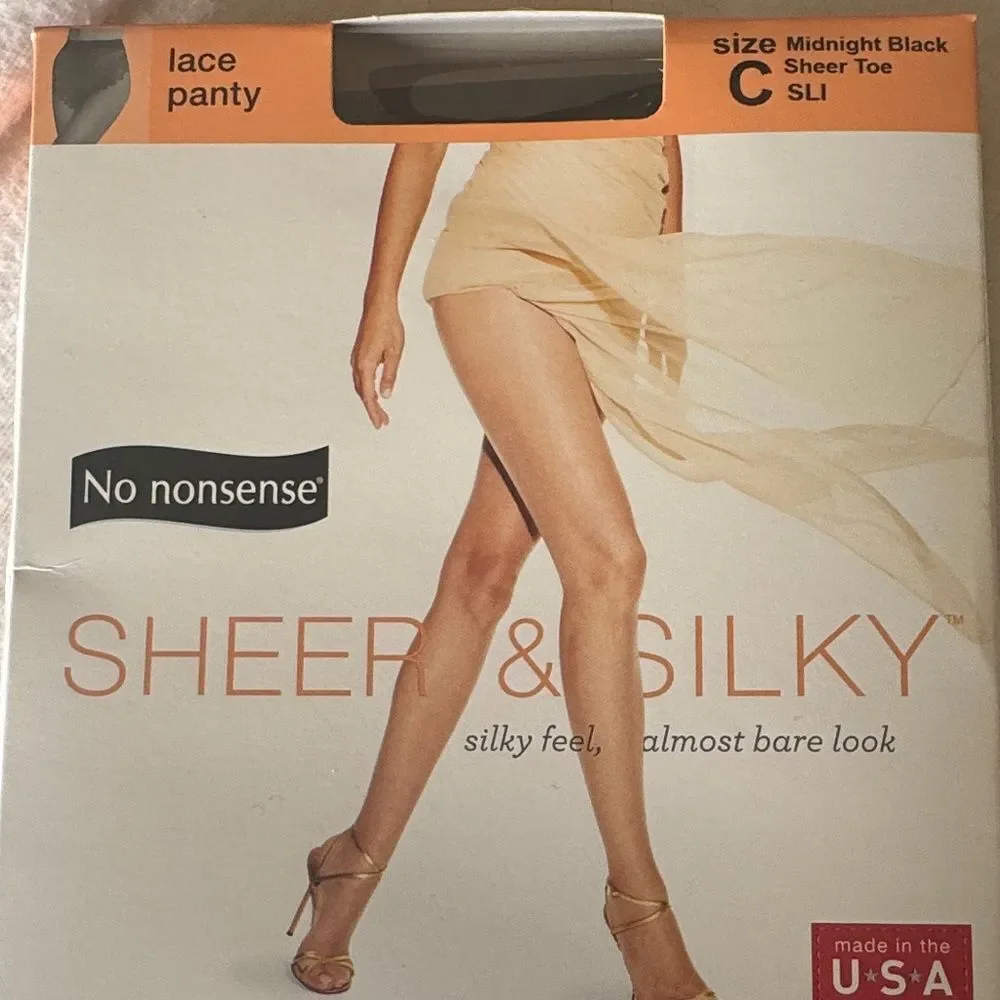 No Nonsense Sheer & Silky White and Blue Socks